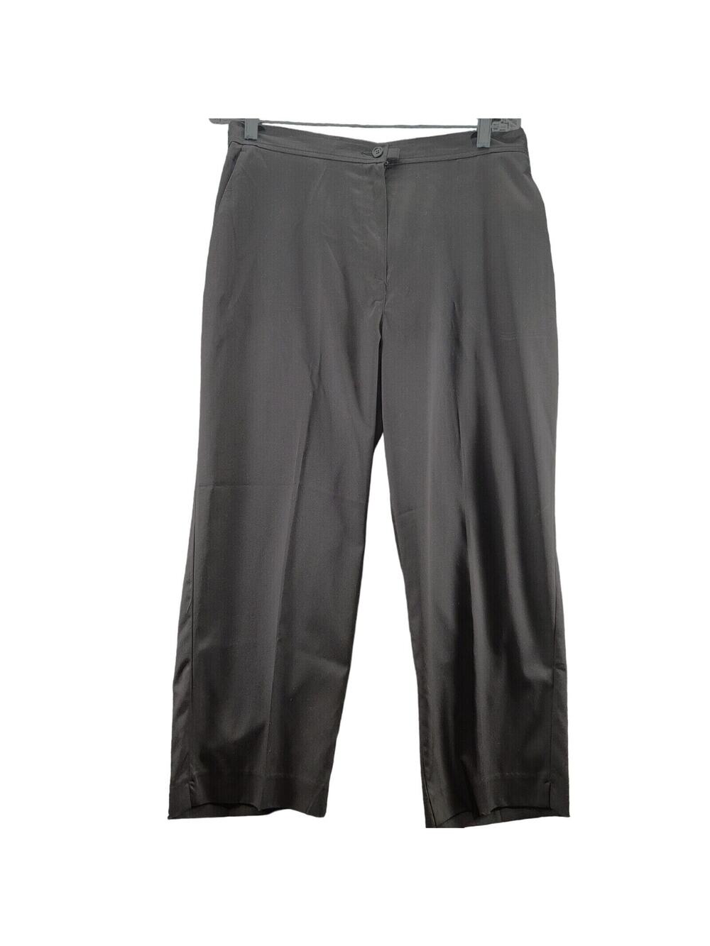 c.b. Collection Womens Pants Black Size 14 Polyester Blend Stretch Button Zip